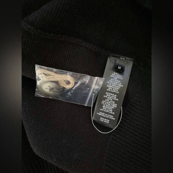 REBECCA TAYLOR Belted Stitched Wool-Blend Cardigan size M - Picture 14 of 14